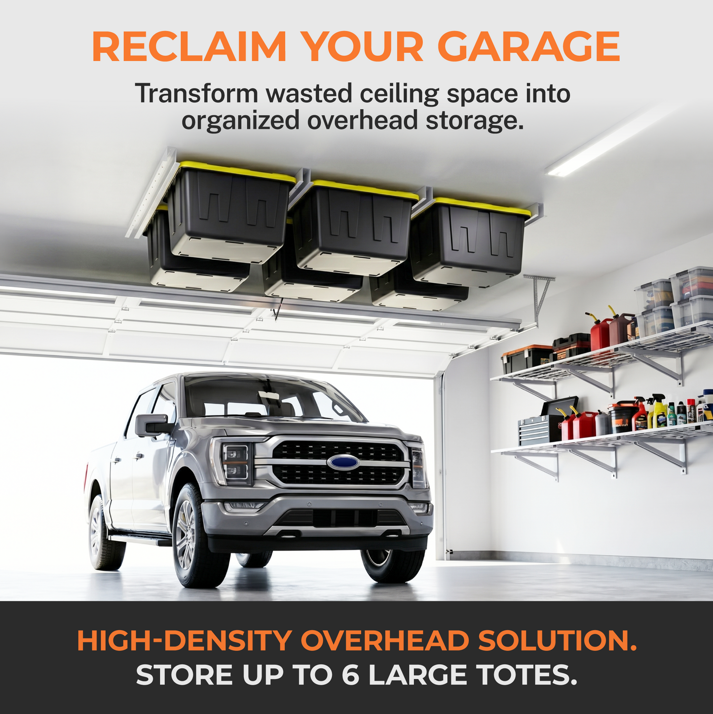 EzyRack ToteLift Pro – Ultimate Overhead Storage Solution