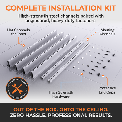 EzyRack ToteLift Pro – Ultimate Overhead Storage Solution