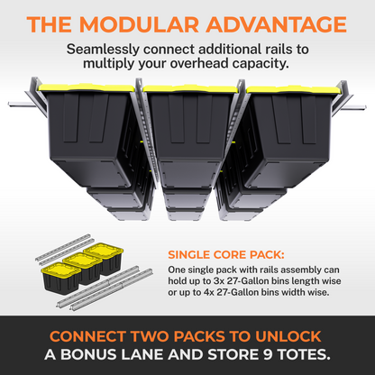 EzyRack ToteLift Pro – Ultimate Overhead Storage Solution