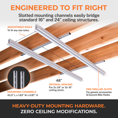 EzyRack ToteLift Pro – Ultimate Overhead Storage Solution